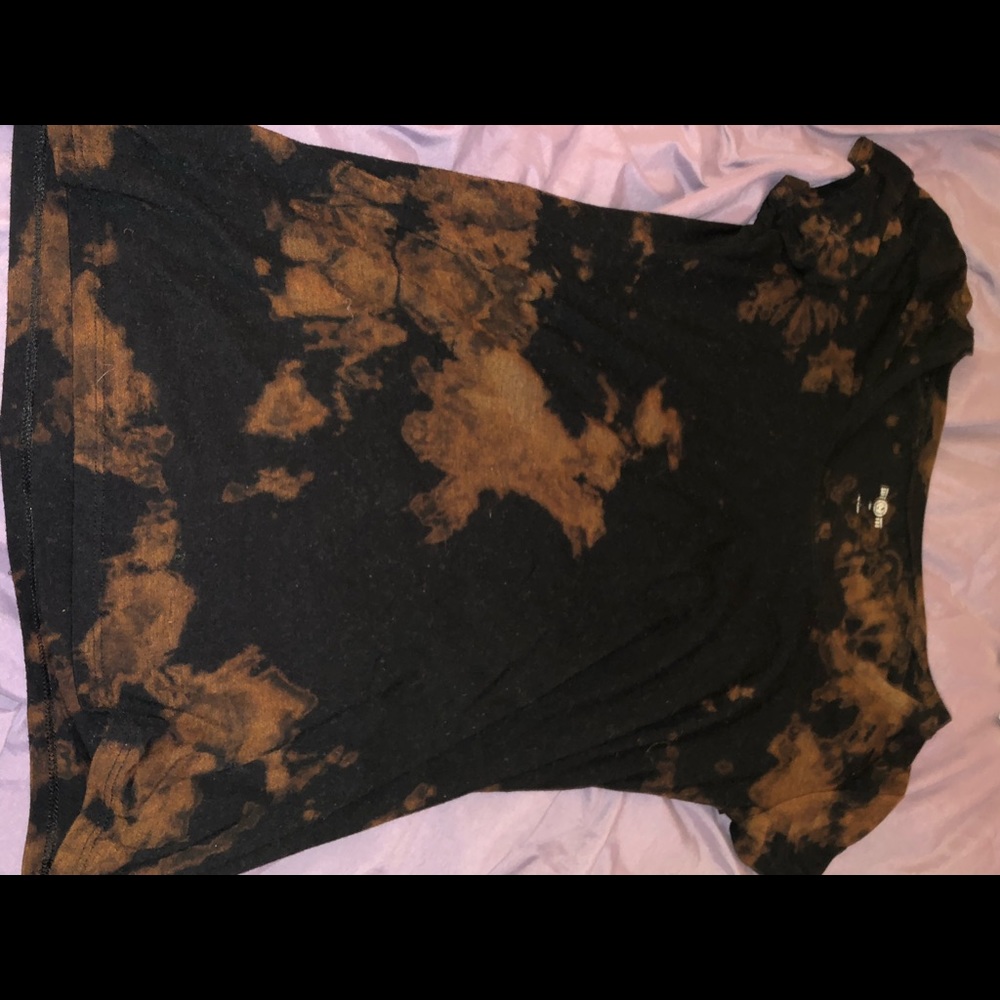 bleached black tee